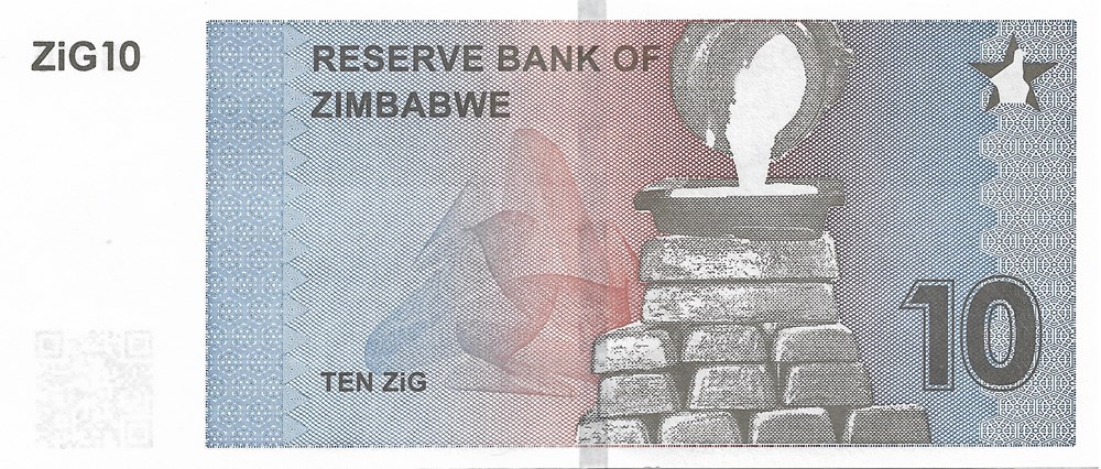10 or du Zimbabwe billets afrique 10 or du zimbabwe