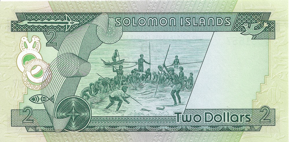 2 dollars billets oceanie salomon 2 dollars