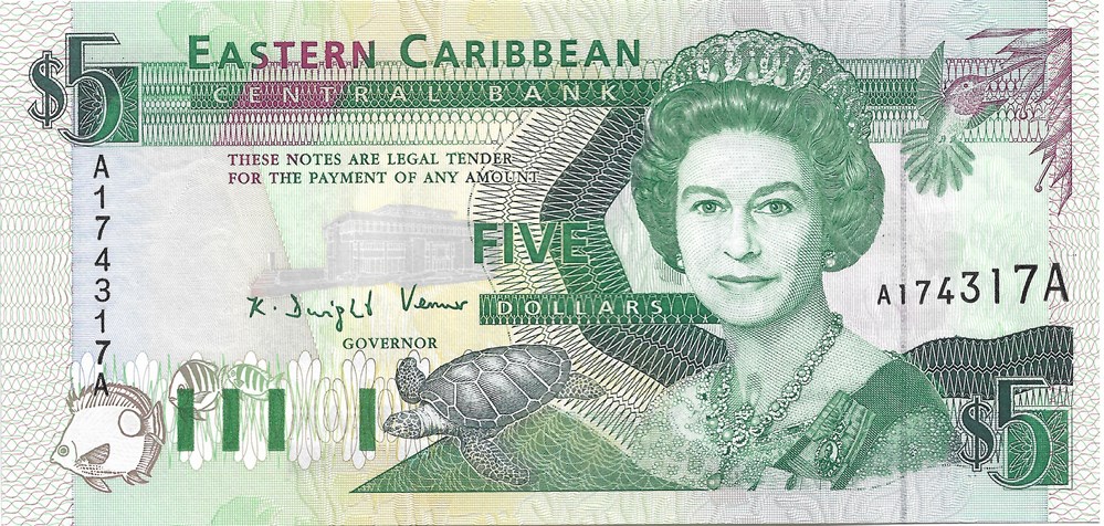5 dollars billets amerique centrale et caraibes antigua barbuda 5 dollars