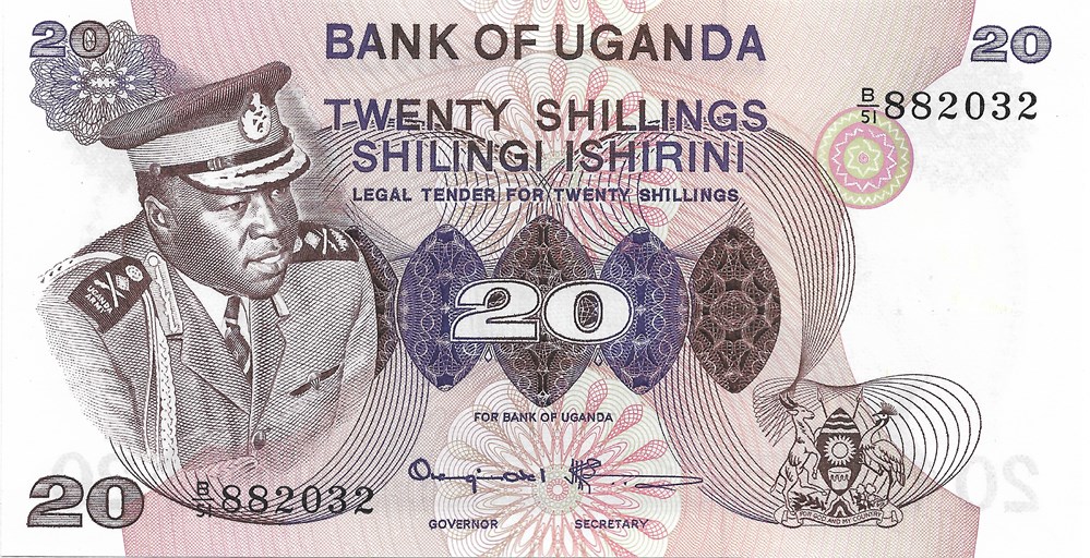 20 shillings billets afrique ouganda 20 shillings