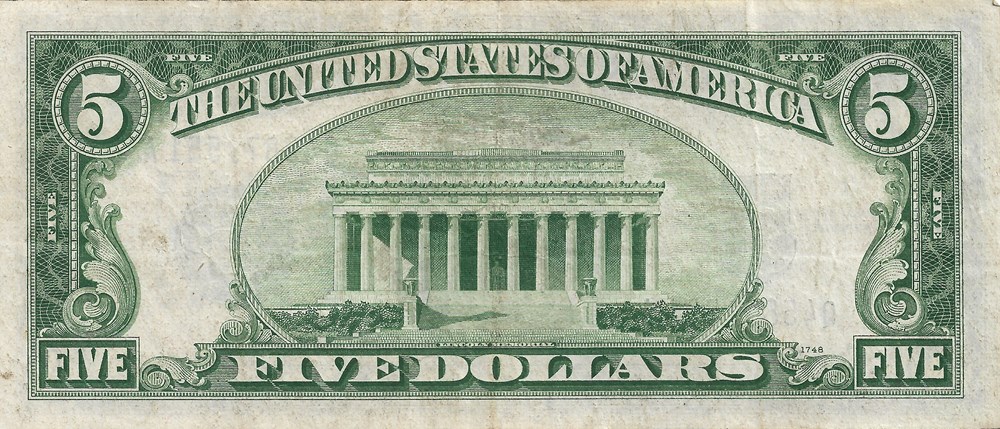 billets amerique du nord etats unis 5 dollars