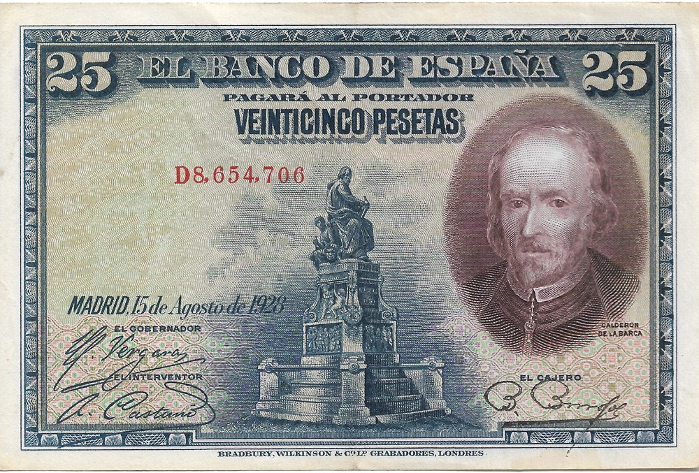 25 pesetas billets europe espagne 25 pesetas