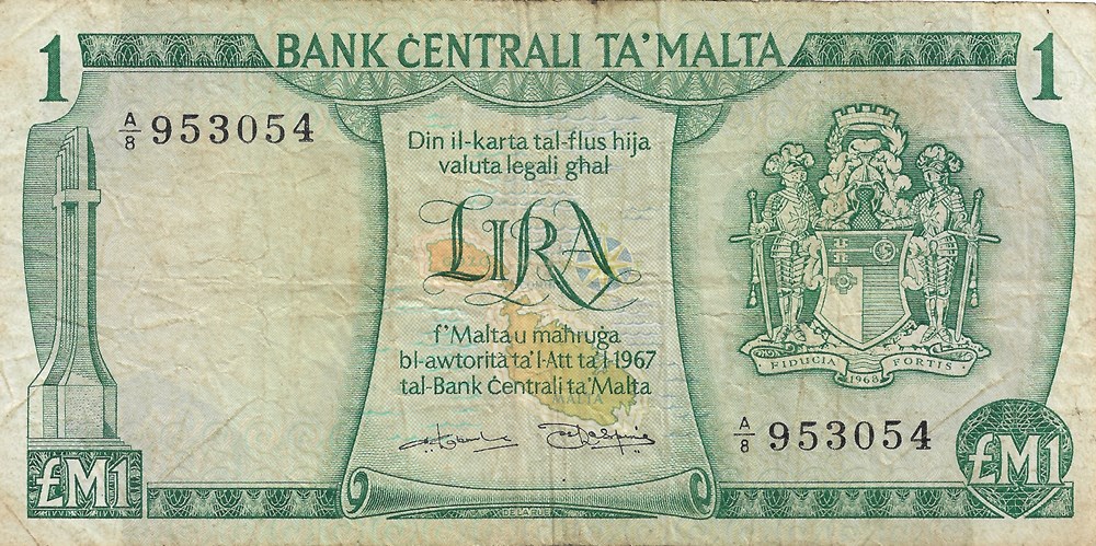 billets europe malte 1 livre