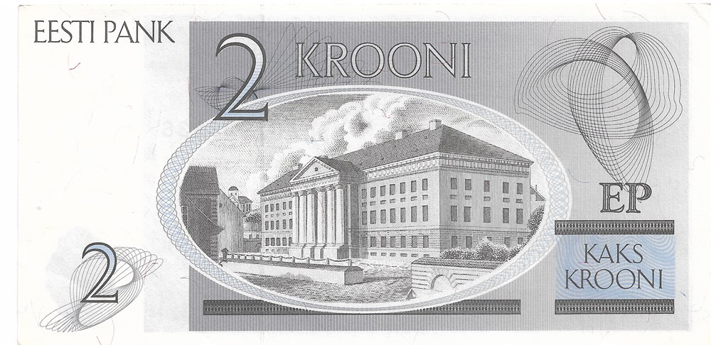 2 couronnes billets europe estonie 2 couronnes