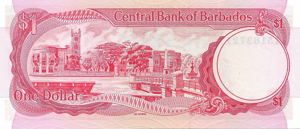 1 dollar billets amerique centrale et caraibes barbade 1 dollar