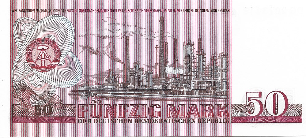 billets europe allemagne 50 marks de la rda
