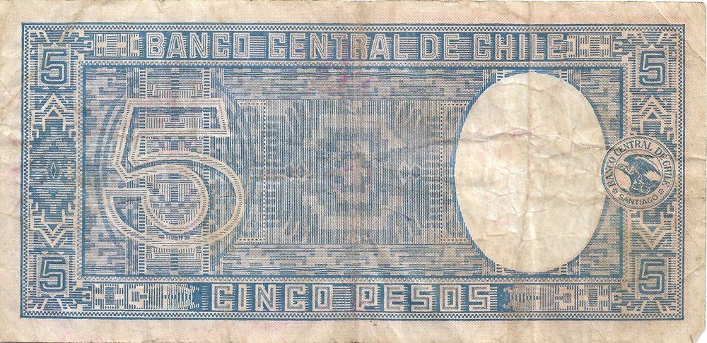 billets amerique du sud chili 5 pesos ou condor