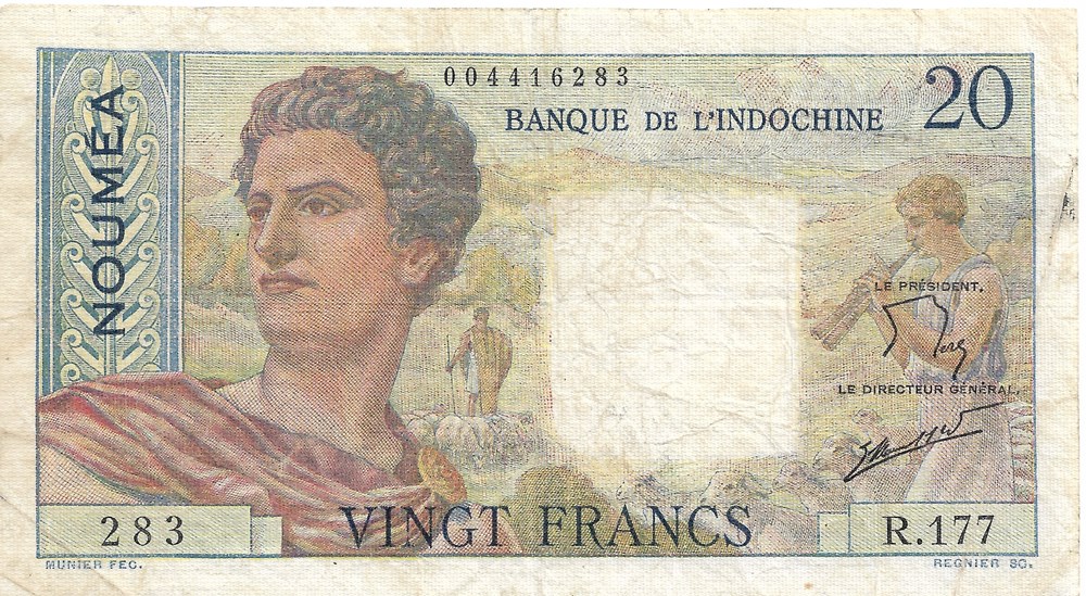 20 francs billets oceanie territoires francais du pacifique 20 francs