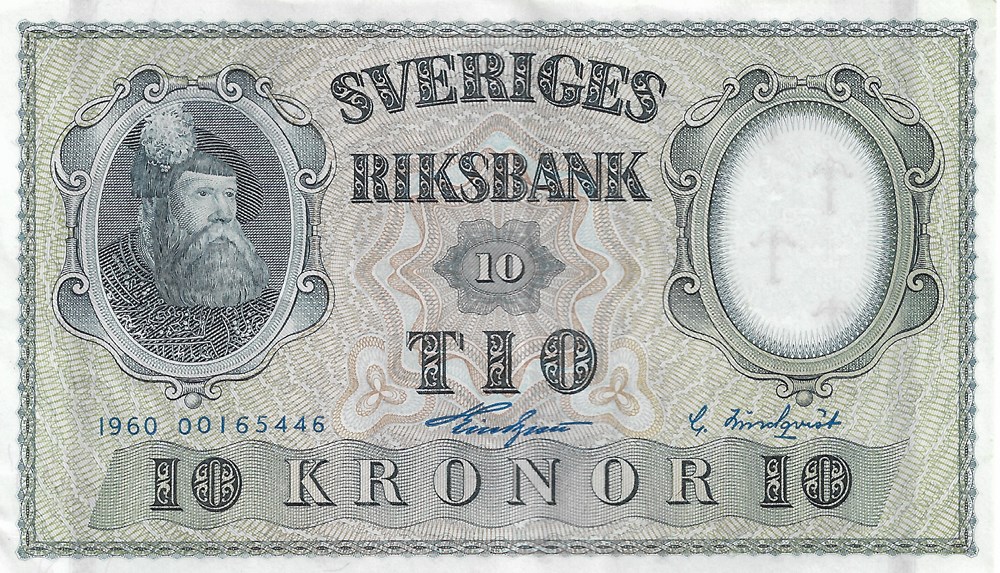 billets europe suede 10 couronnes