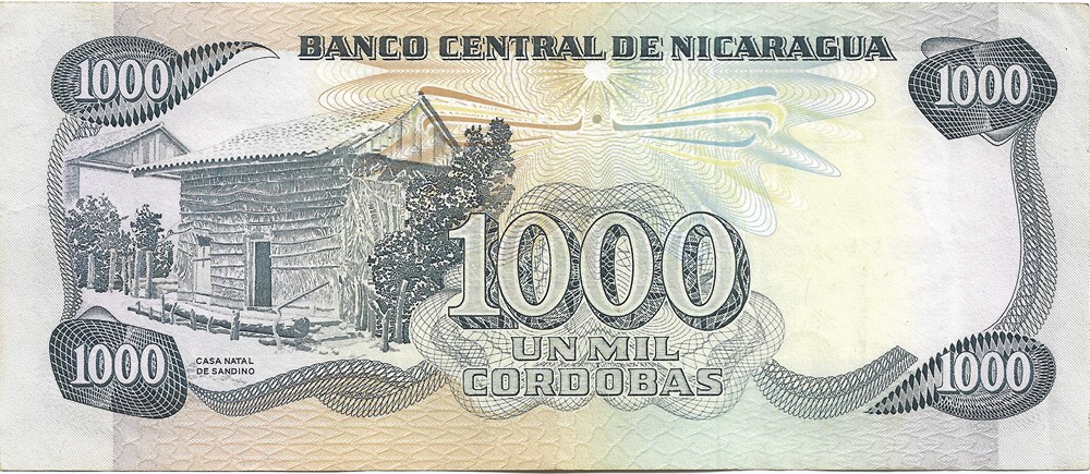 1.000 cordobas billets amerique centrale et caraibes nicaragua 1 000 cordobas