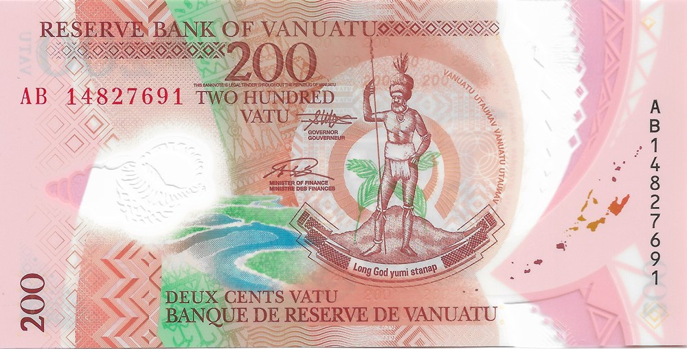 200 vatu billets oceanie vanuatu 200 vatu