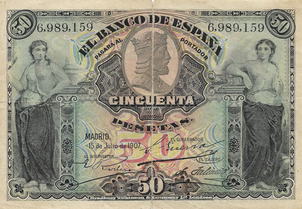 50 pesetas billets europe espagne 50 pesetas