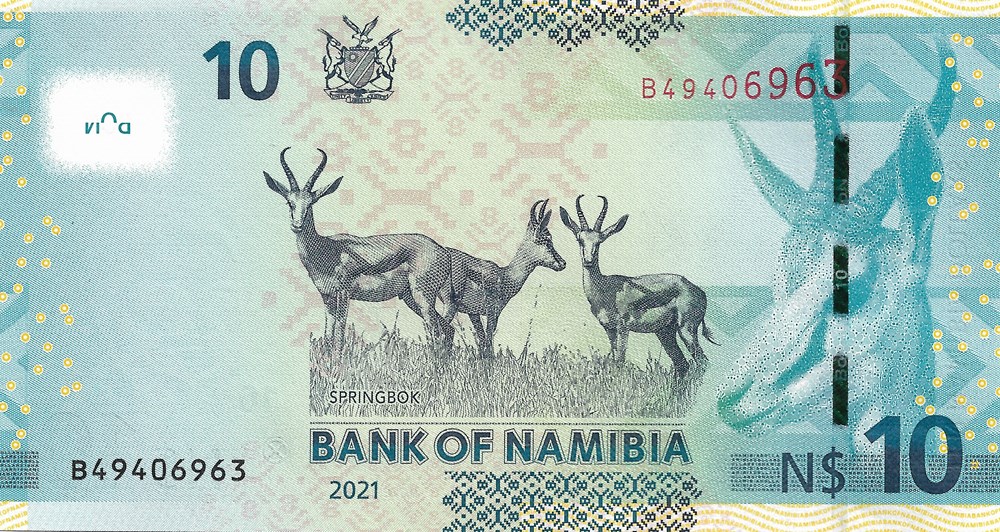 10 dollars de Namibie billets afrique 10 dollars de namibie
