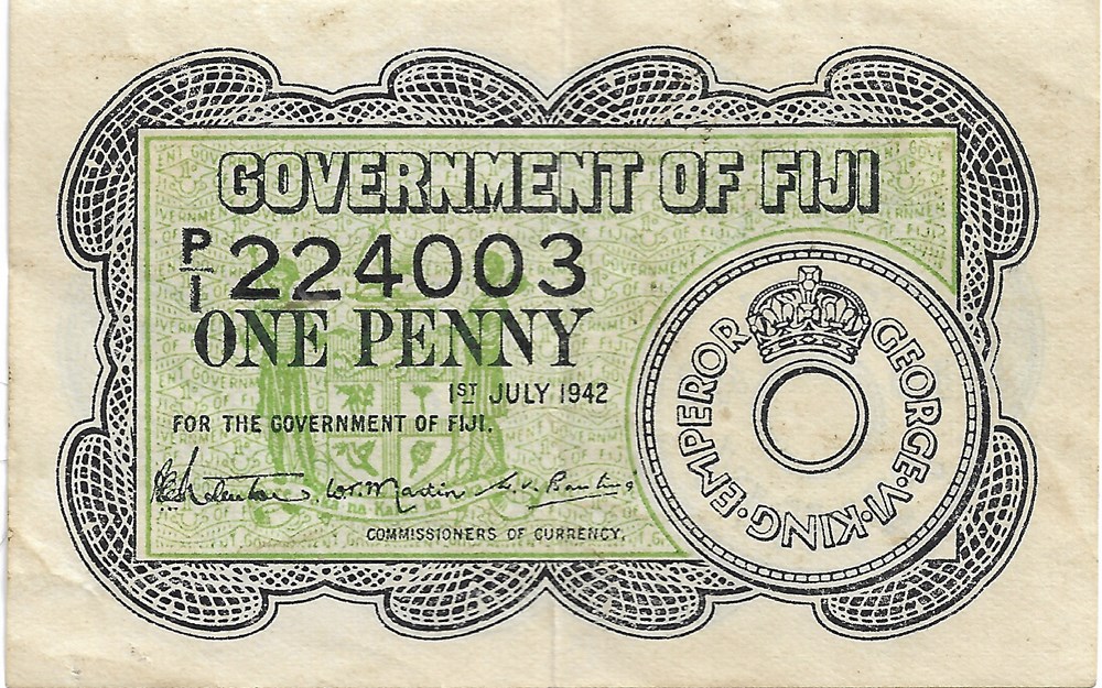 1 penny billets oceanie fidji 1 penny