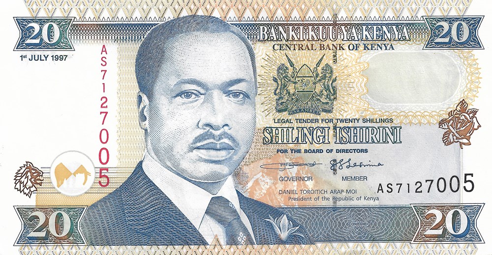 20 shillings billets afrique kenya 20 shillings