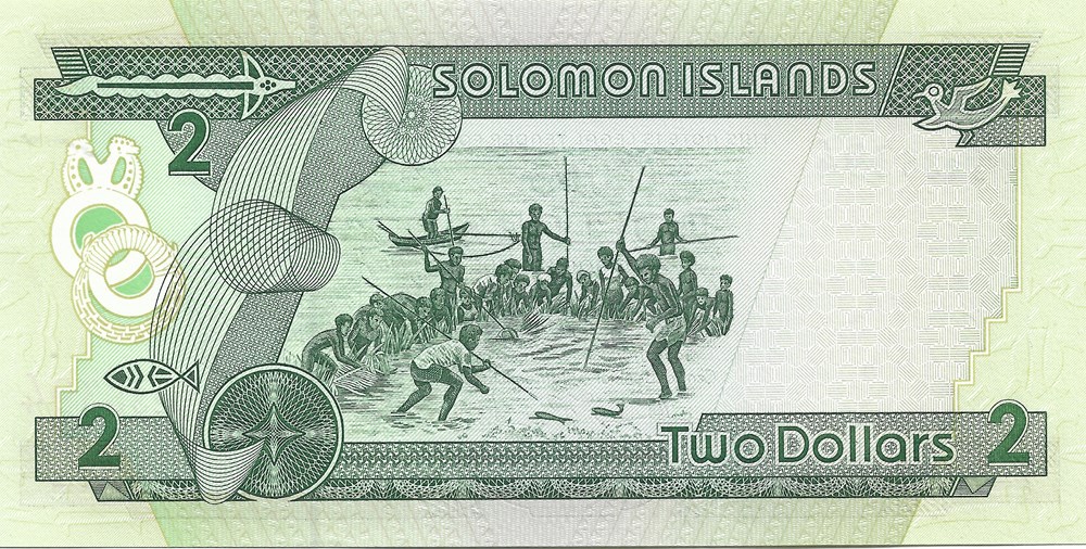 2 dollars billets oceanie salomon 2 dollars
