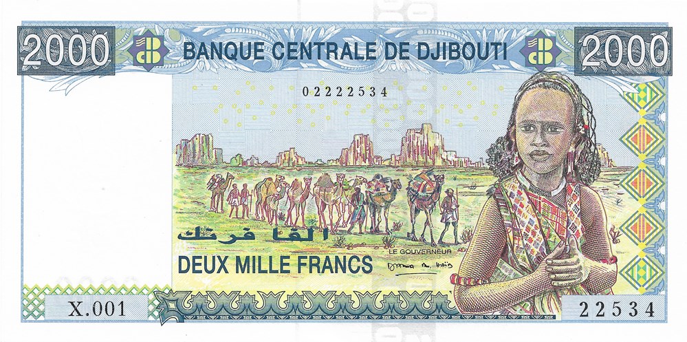 billets afrique djibouti 2 000 francs