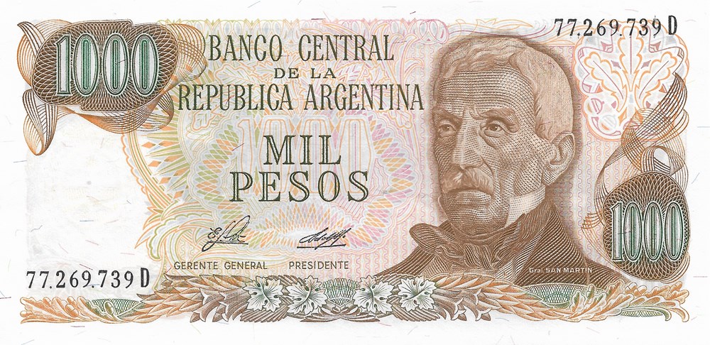1.000 pesos billets amerique du sud argentine 1 000 pesos