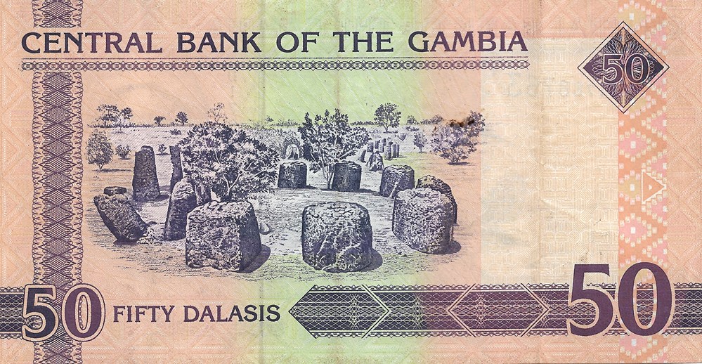 50 dalasis billets afrique gambie 50 dalasis