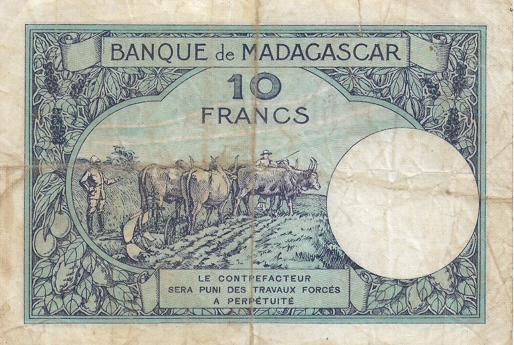 10 francs billets afrique madagascar 10 francs