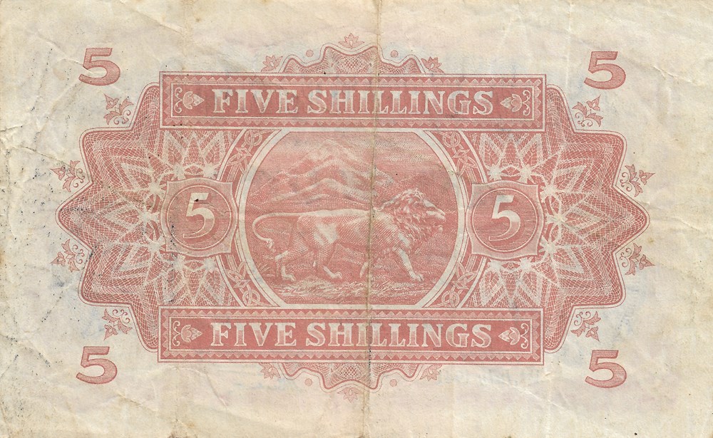 5 shillings billets afrique orientale britannique 5 shillings