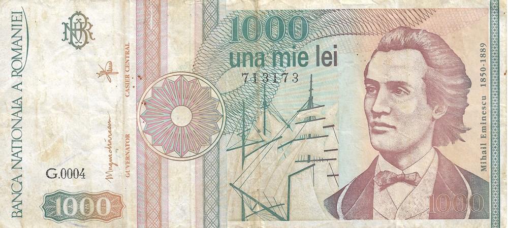 1.000 lei billets europe roumanie 1 000 lei