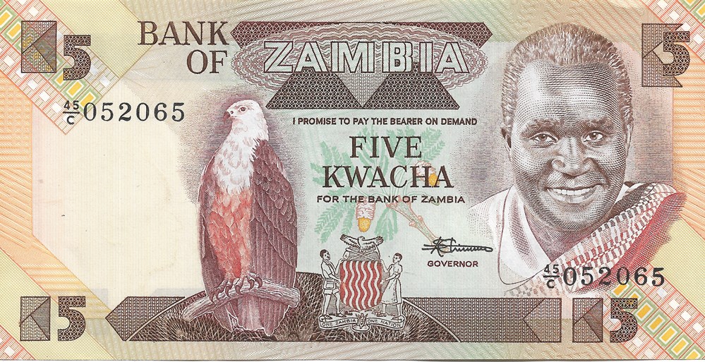 billets afrique zambie 5 kwacha