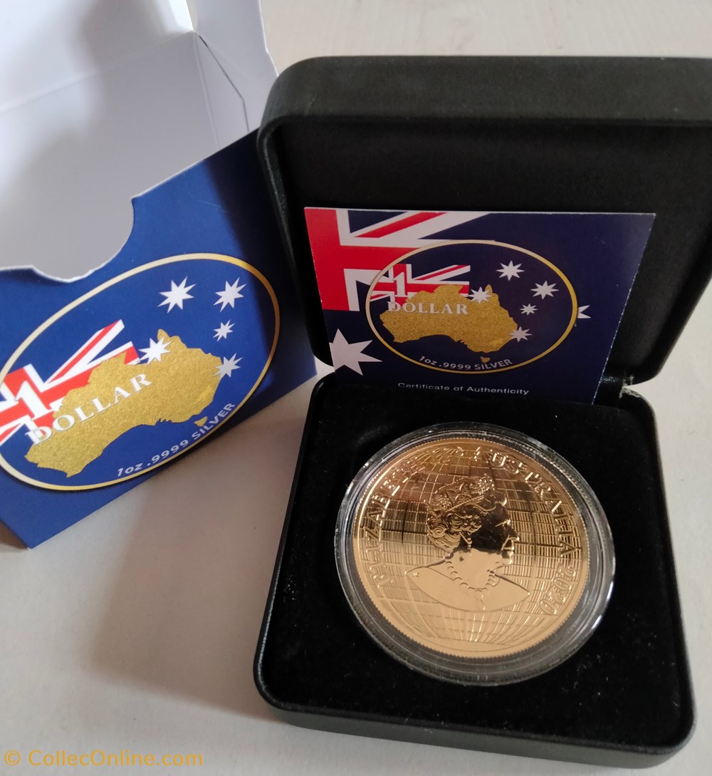 Australia. 1 Dollar 2020 Beneath the Southern Skies Silver Colorized Coin - 1 oz monedas lingotes y bullion moneda de plata australia 1 dollar 2020 beneath the southern skies silver colorized coin 1 oz