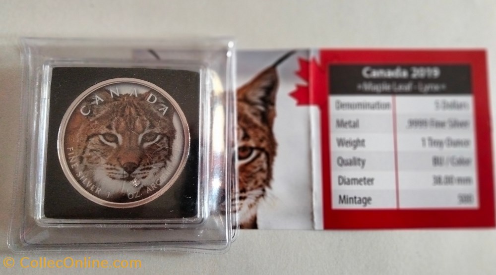 Canadá. 5 Dollars 2019 - Canadian Wildlife - Cougar & Lynx - 2 x 1oz monedas lingotes bullion moneda de plata canada 5 dollars 2019 canadian wildlife cougar lynx 2 x 1oz