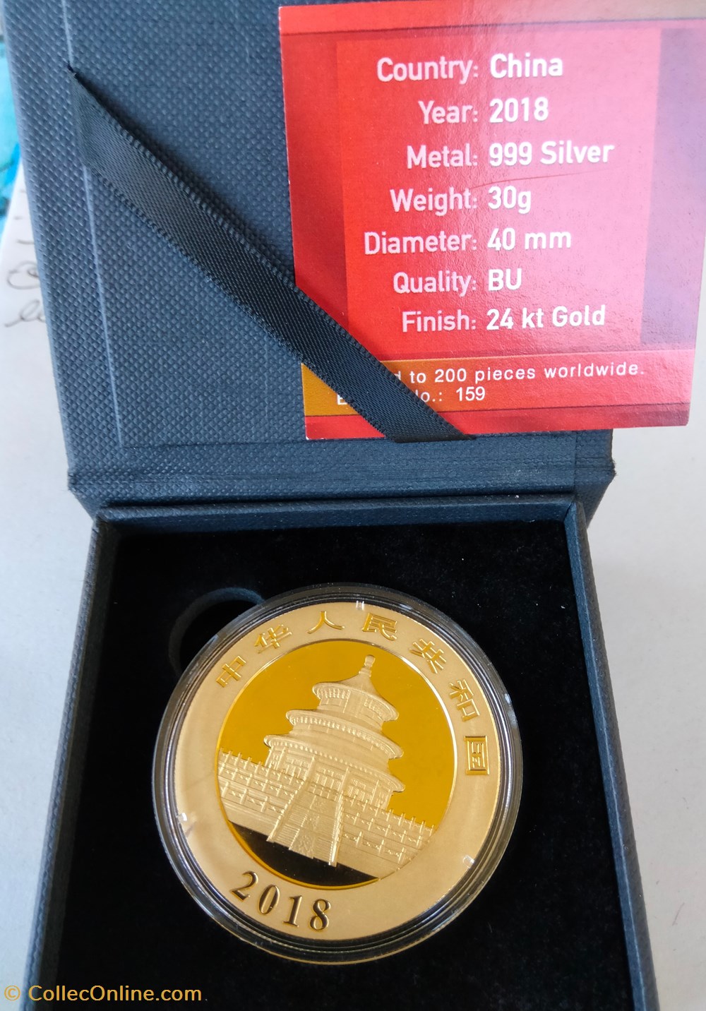 China. 10 Yuan 2018 Silver Panda Lucky Cat Gold Gilded - 30g monedas lingotes bullion moneda plata china 10 yuan 2018 silver panda lucky cat gold gilded 30g