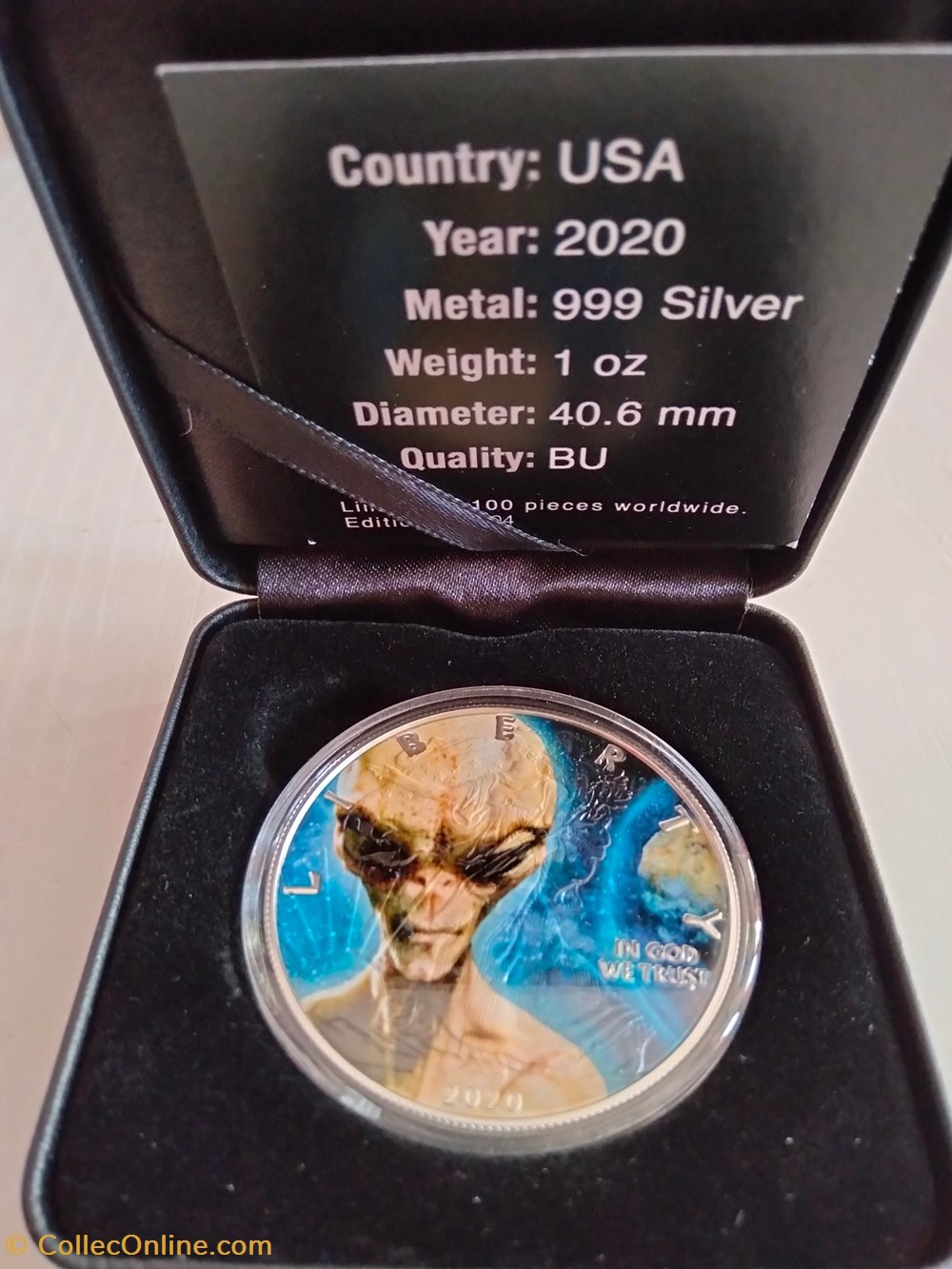 Estados Unidos. 1 Dollar 2020 Silver Eagle Alien Planet Colorized - 1 oz monedas lingotes y bullion moneda de plata estados unidos 1 dollar 2020 silver eagle alien planet colorized 1 oz