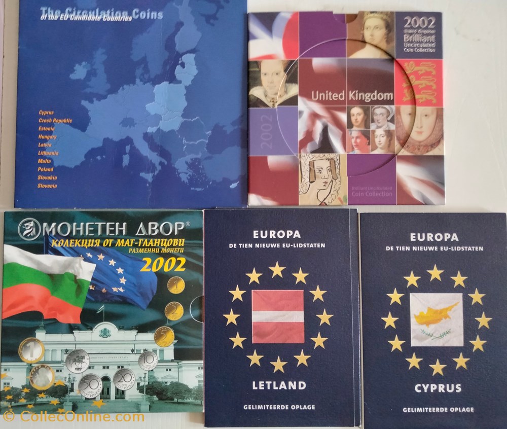 Bulgaria Chipre Letonia Inglaterra Europa 2002-2004 monedas lingotes y bullion moneda de plata bulgaria chipre letonia inglaterra europa 2002 2004