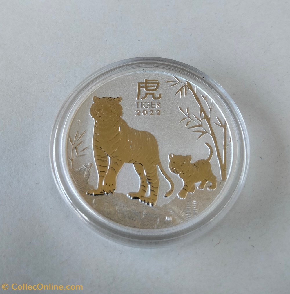 Año del tigre de Australia 2022 1 Oz monedas lingotes y bullion moneda plata ano del tigre de australia 2022 1 oz