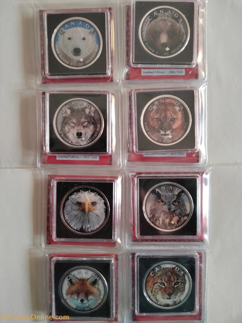 Canadá. 5 Dollars 2019 - Canadian Wildlife 8 x 1 oz (Colección completa) monedas lingotes y bullion moneda de plata canada 5 dollars 2019 canadian wildlife 8 x 1 oz coleccion completa