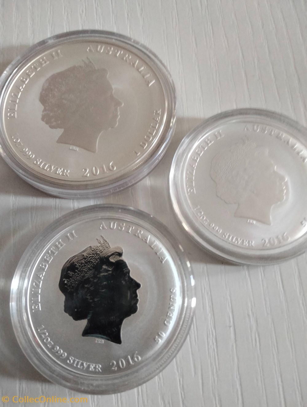 Australia. 50 Cent/ 1 Dólar 2016 - "Año del Mono - Coloreado - 2 x 1/2 oz y 1 oz monedas lingotes bullion moneda plata australia 50 cent 1 dolar 2016 ano del mono coloreado 2 x 1 2 oz y 1 oz