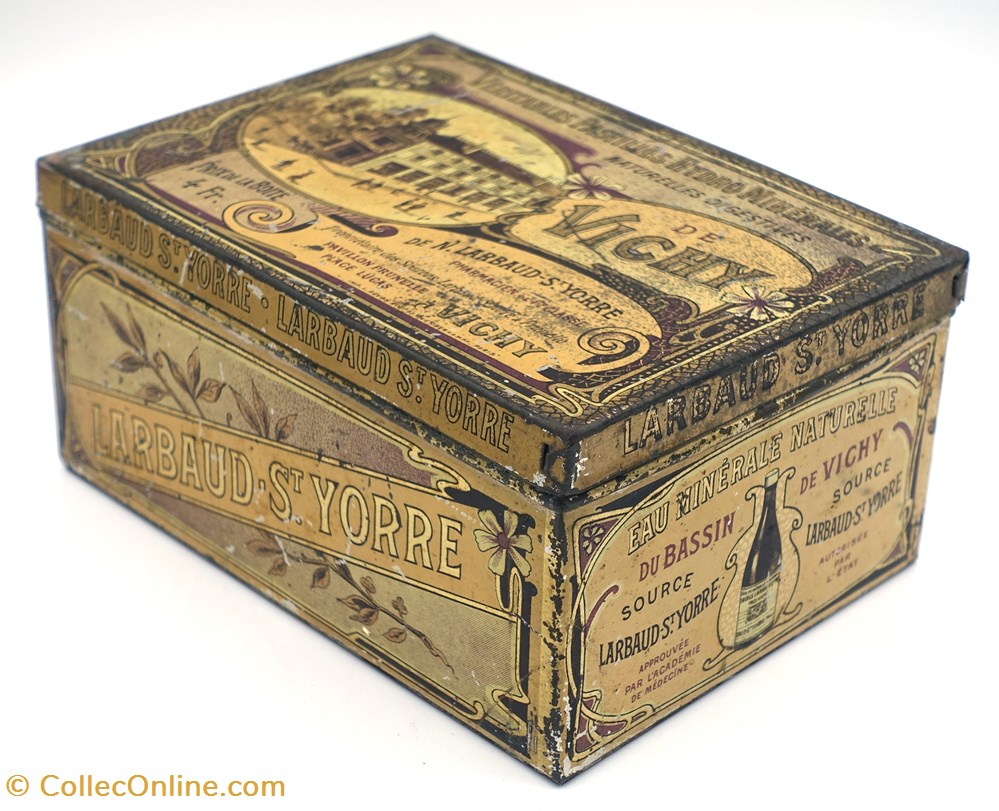 Pastilles de Vichy objets publicitaires boites lithographiees pastilles de vichy