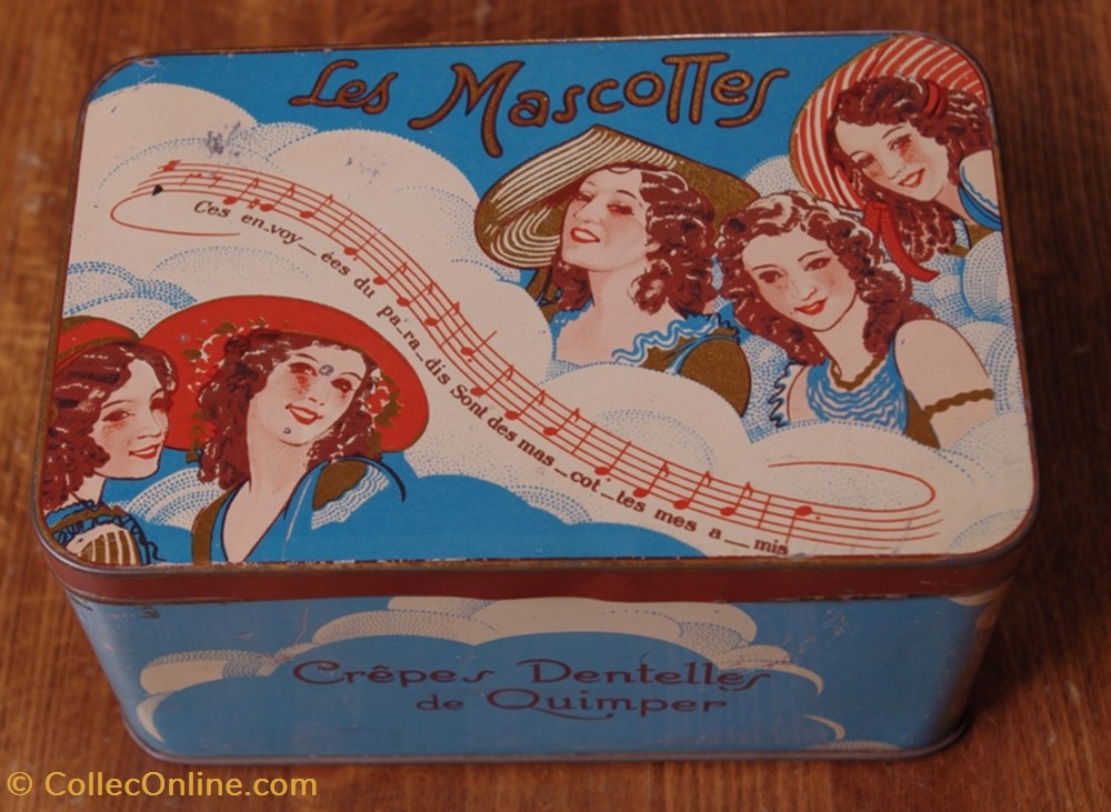 Biscuits de Bretagne objets publicitaires boites lithographiees biscuits de bretagne
