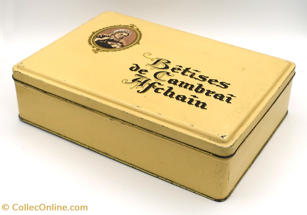 objets publicitaires boites lithographiees betises de cambrai