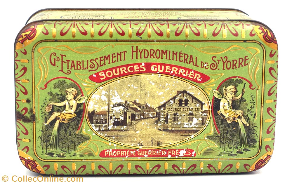 objets publicitaires boites lithographiees pastilles de vichy