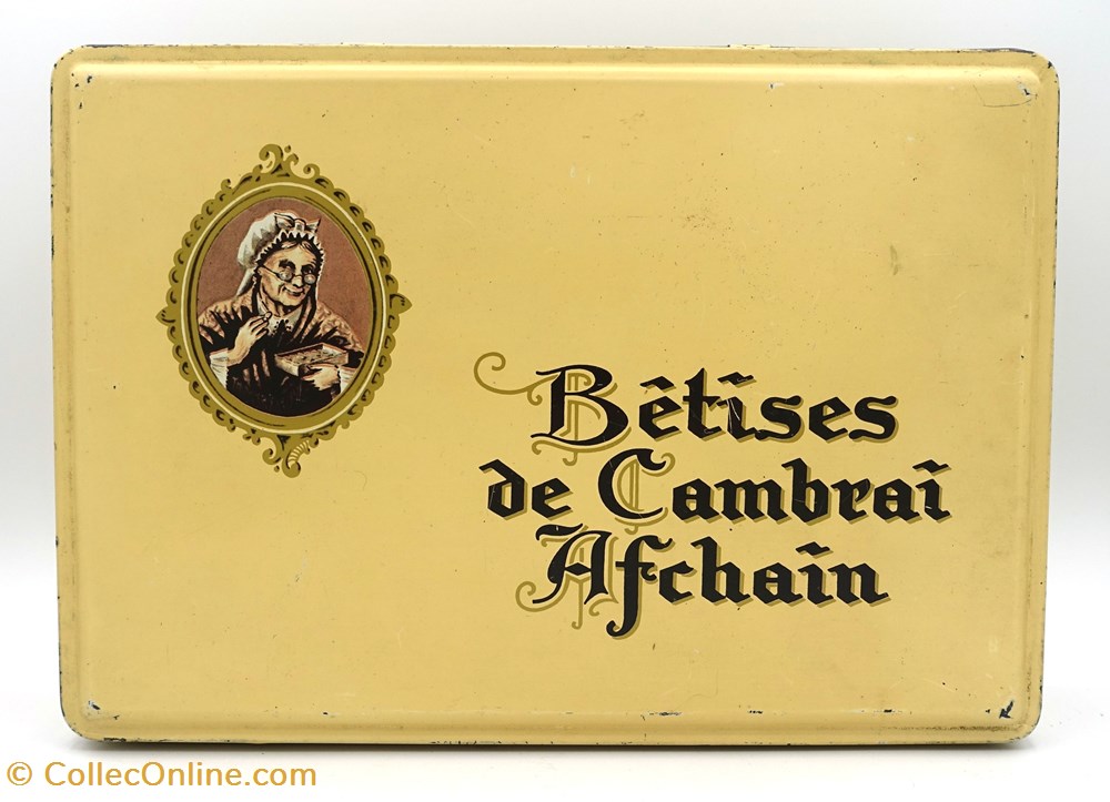 objets publicitaires boites lithographiees betises de cambrai