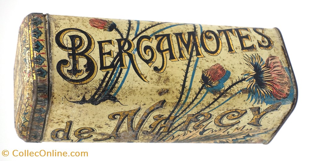 Bergamotes de Nancy objets publicitaires boites lithographiees bergamotes de nancy