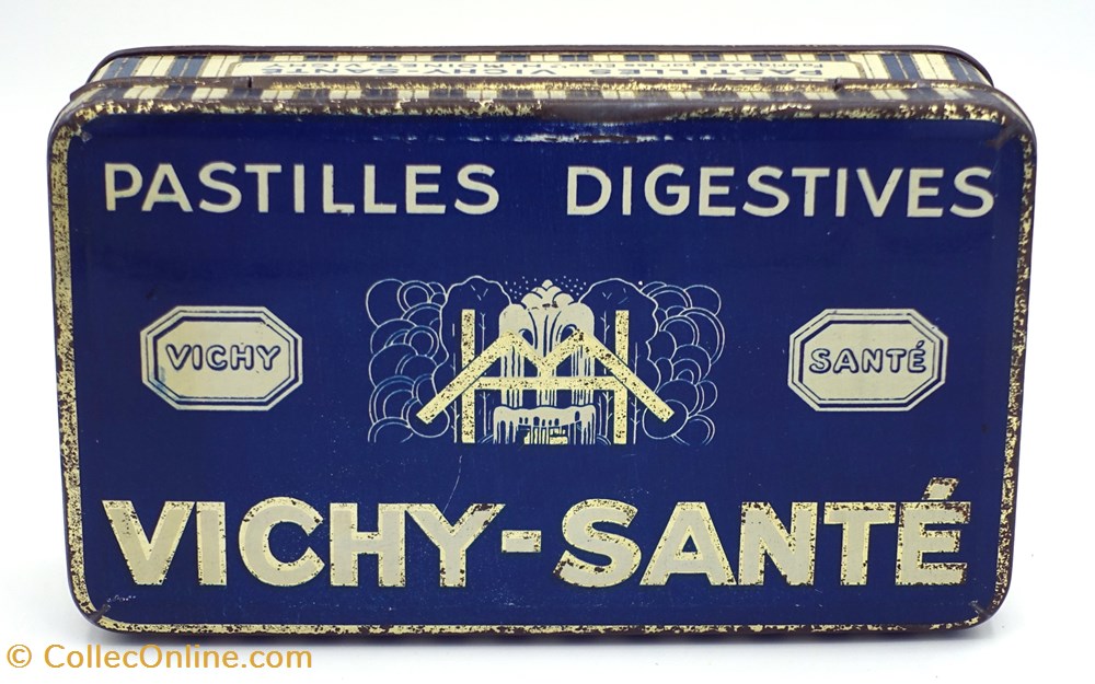 Pastilles de Vichy objets publicitaires boites lithographiees pastilles de vichy