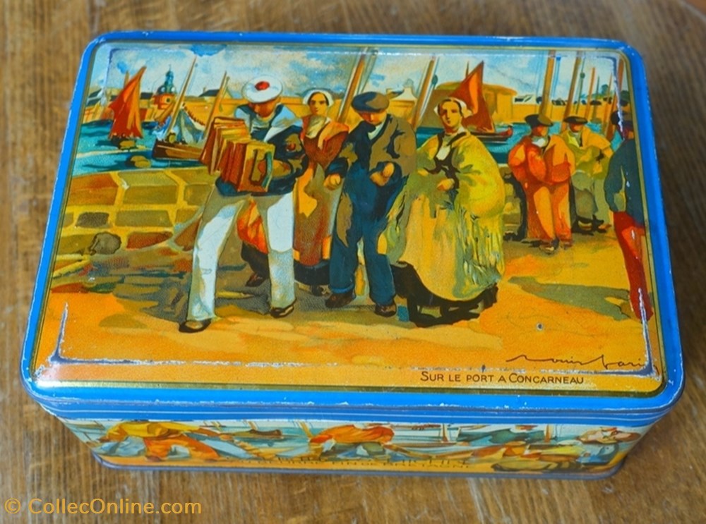 Biscuits de Bretagne objets publicitaires boites lithographiees biscuits de bretagne