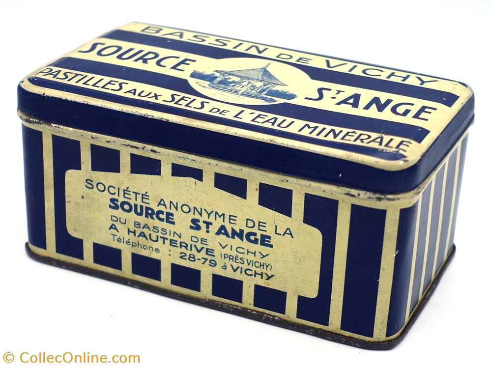Pastilles de Vichy objets publicitaires boites lithographiees pastilles de vichy