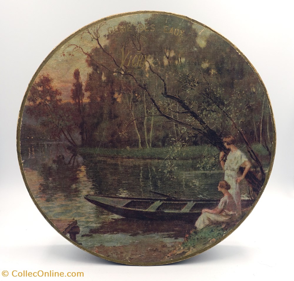 Sucres d'Orge de Vichy objets publicitaires boites lithographiees sucres orge de vichy