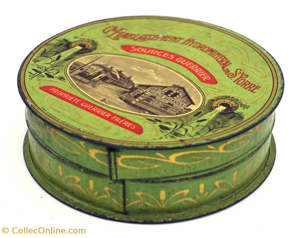 Sucres d'Orge de Vichy 3 objets publicitaires boites lithographiees sucres orge de vichy
