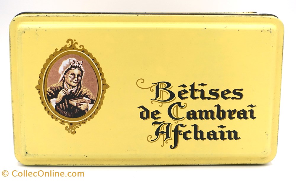 Bêtises de Cambrai objets publicitaires boites lithographiees betises de cambrai