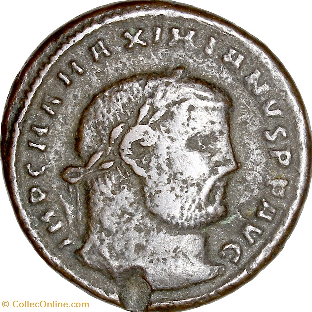 Follis de Maximien Hercule, Genius, 297-298, Héraclée monnaies antiques romaines imperiales et republicaines follis de maximien hercule genius 297 298 heraclee