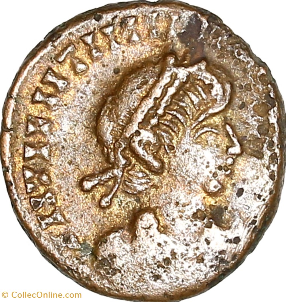 Nummus - imitation de Valentinien II, Vot X, 378-388, atelier irrégulier monnaies antiques romaines imperiales et republicaines nummus imitation de valentinien ii vot x 378 388 atelier irregulier