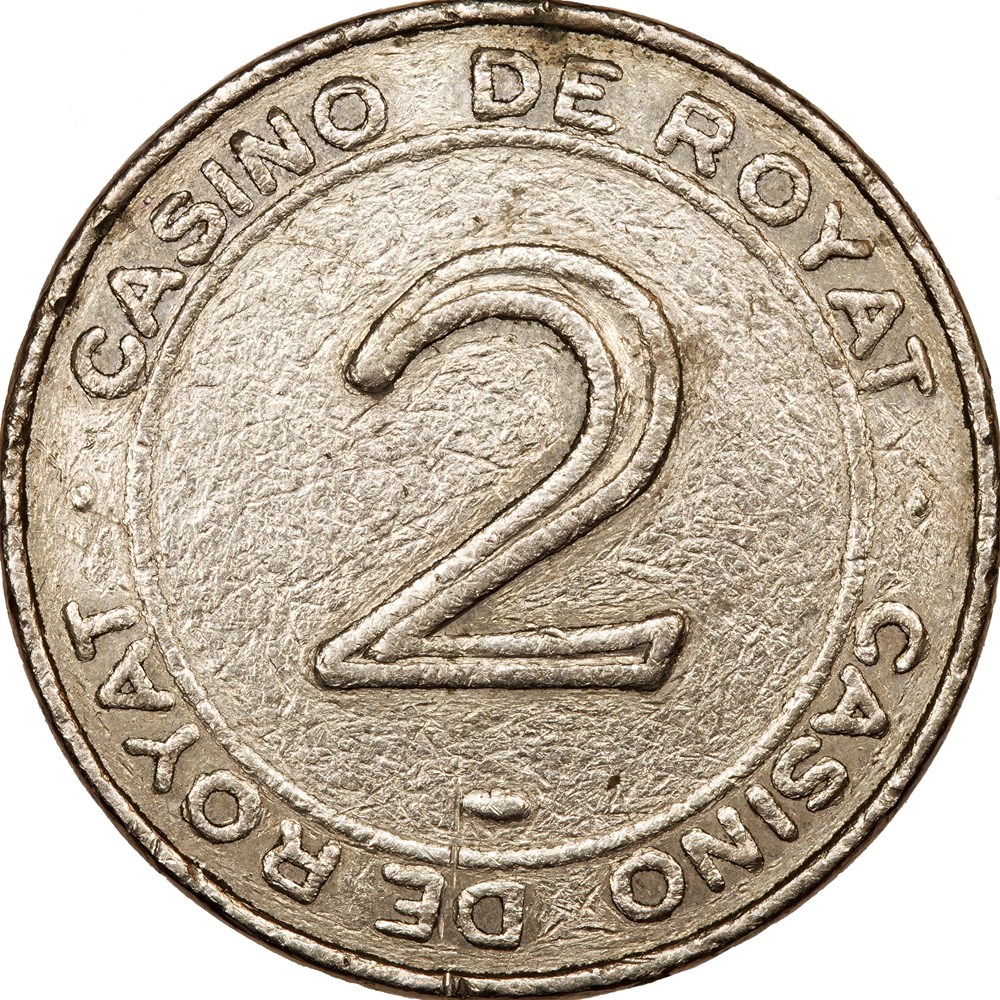 2 francs, casino Partouche de Royat (63) monnaies paranumismatique jetons poids 2 francs casino partouche de royat 63